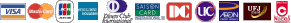 VISA MasterCard JCB DinersClub SAISON DC UC UFJ�EMC NICOS ���g���܂�