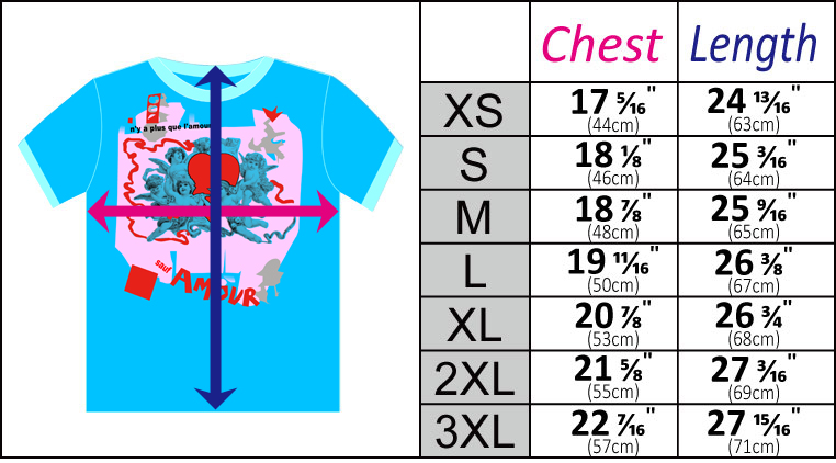 us t shirt size chart