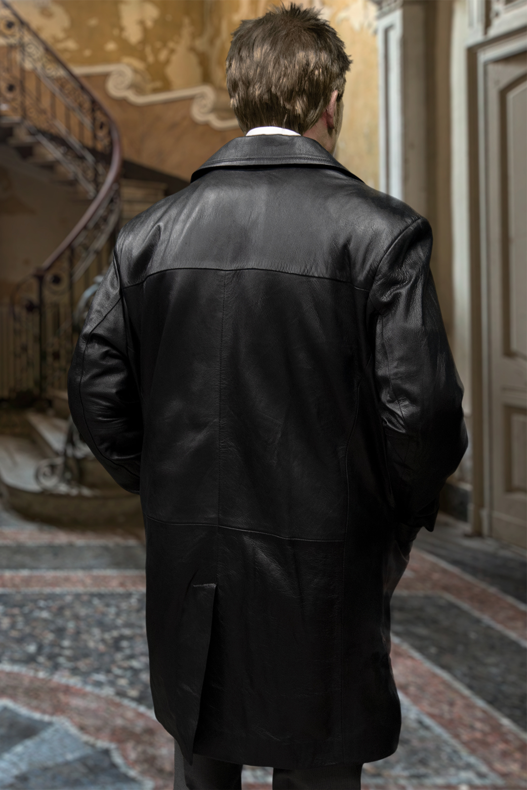 SEVEN SE7EN Leather Coat Jacket - MAX CADY
