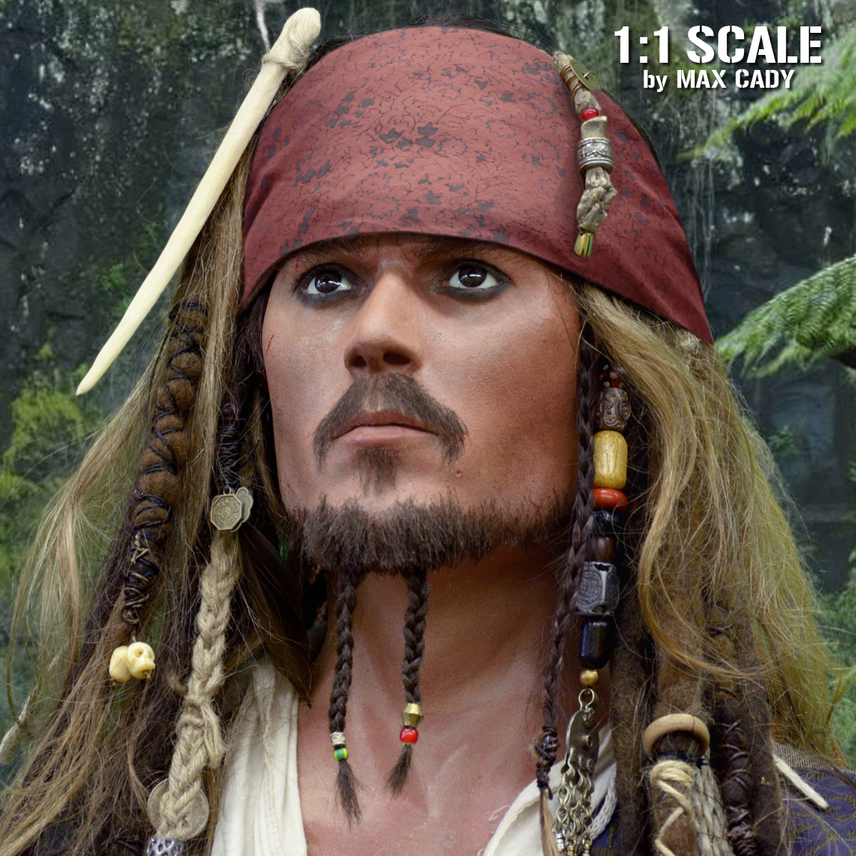 Jack Sparrow Johnny Depp Algodón Bandana como se utiliza en Piratas del Caribe