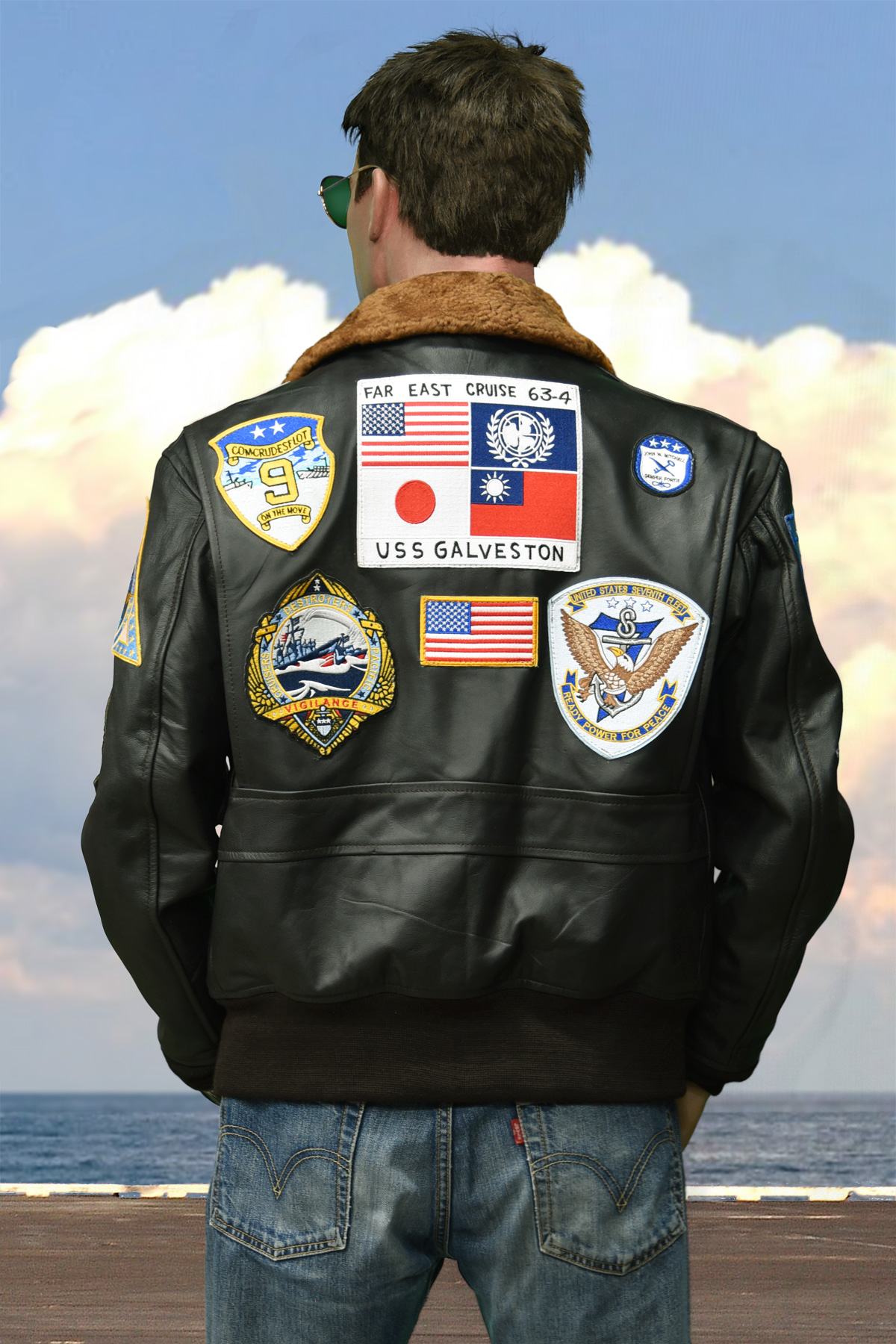 ◯AVIREX 正規品◯G-1 ジャケット ◯ 超レア トップガン 日の丸国旗 